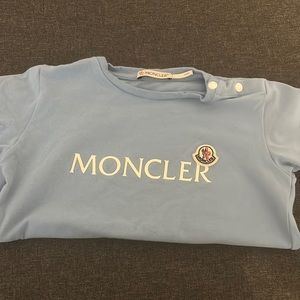 Gently used moncler 3toddler shirt sky blue authentic